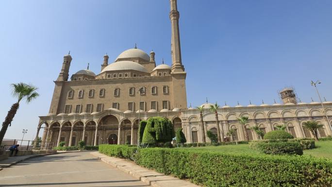 埃及开罗瑞法伊清真寺及开罗空镜