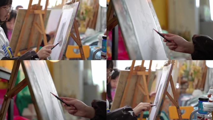 画画艺术学校美术绘画课后艺术素描手部特写