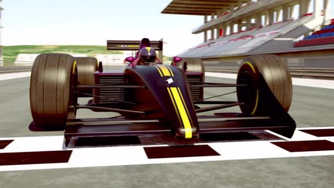 赛车准备比赛-4k 3D动画