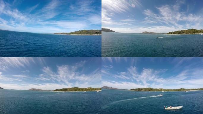Yasawa Flyer上的时间流逝连接斐济Yasawa群岛的快速双体船