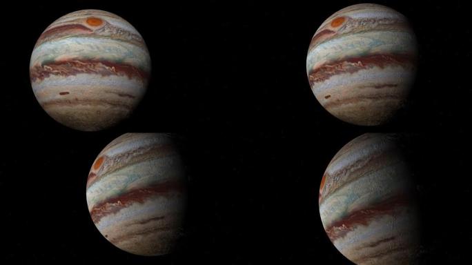 飞越木星表面。3d渲染。