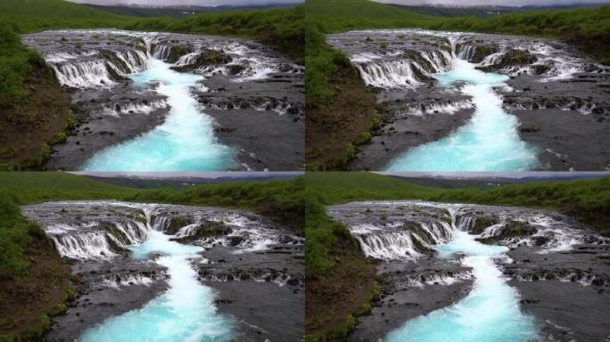 冰岛布雷克库斯科古尔的布鲁阿福斯瀑布。