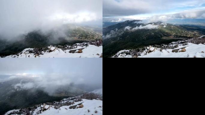 巴巴达格山冬季云经过