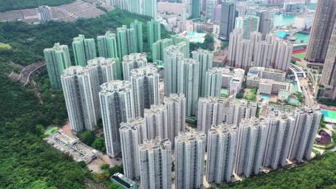 香港柴湾住宅鸟瞰图