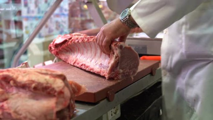 高品质肉店的新鲜生肉。美食概念
