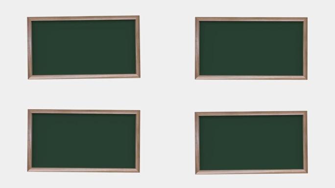 木制框架黑色/绿色板3d渲染运动抽象