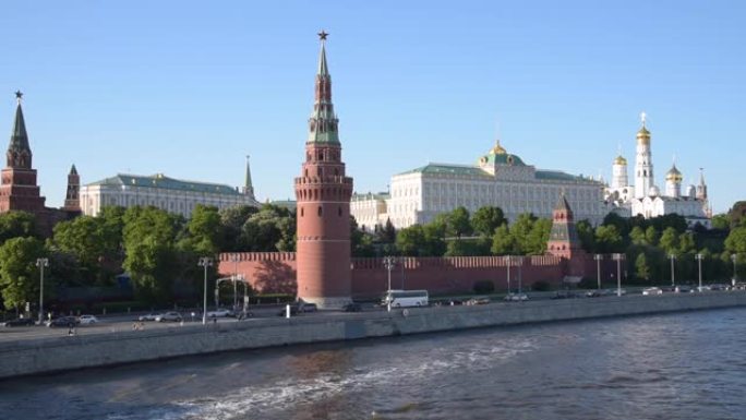 晴天看莫斯科河和克里姆林宫