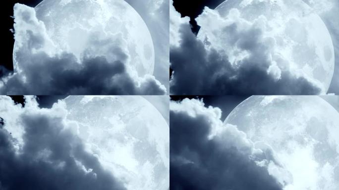 仙女月亮特写月亮延时一轮明月