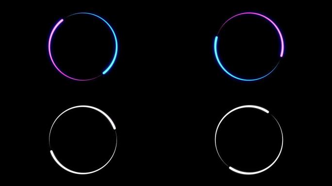 抽象无缝背景蓝紫色光谱循环动画，可选亮度哑光。包括阿尔法亮度哑光。4k视频