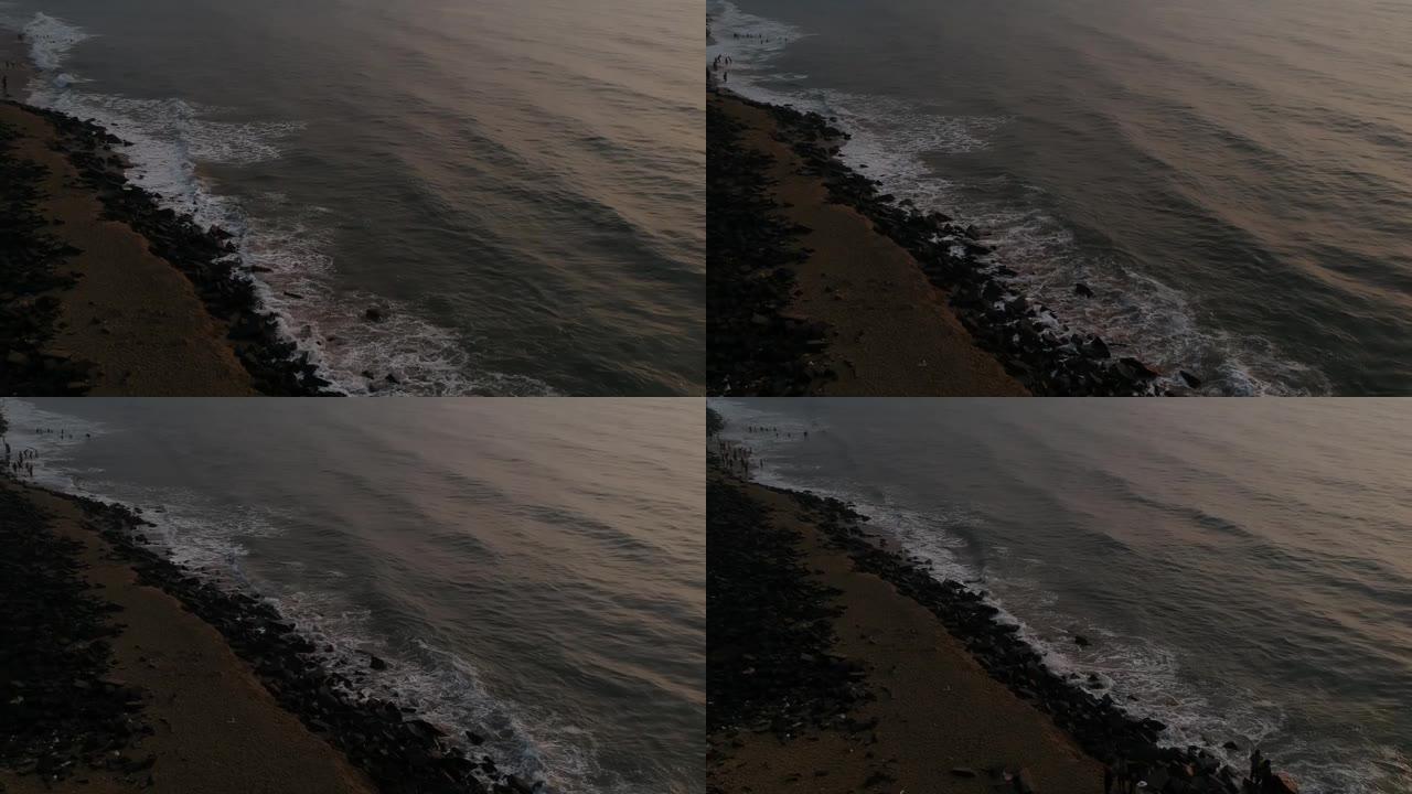 印度泰米尔纳德邦本地治里的罗克本地治里海滩长廊海滩