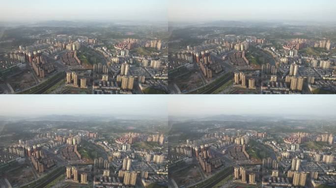 航拍蓬安县城新开发区丨4K丨原创实拍