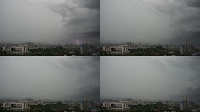 东莞厚街暴雨强对流天气