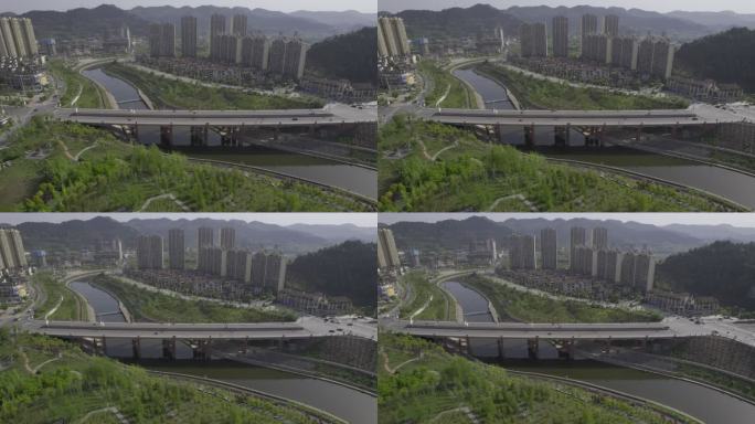 航拍蓬安县城丨4K丨原创实拍
