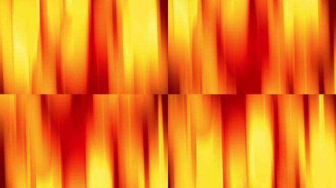 明亮的火色的红色黄色渐变缓慢而周期性地变化。4k平滑无缝循环抽象动画。线条的3d渲染。4