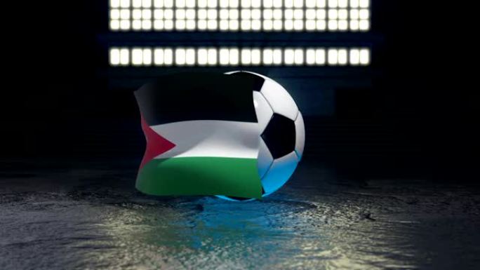 乔丹旗围绕着足球飘扬