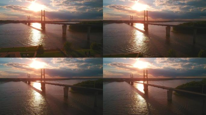 日落2的密西西比河大桥