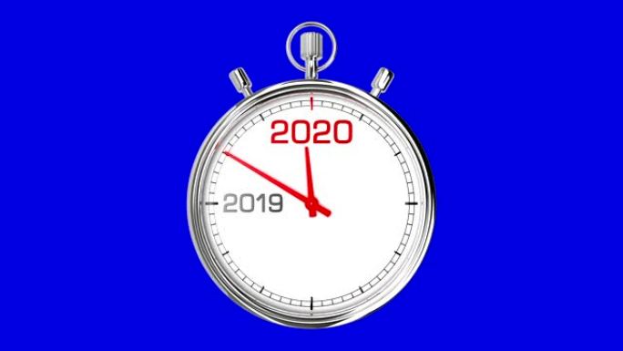 新年2020秒表 (蓝屏)