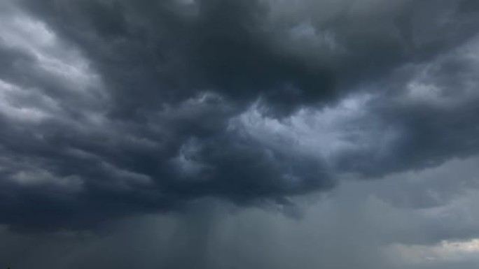 暴风云雨时间流逝乌云密布乌云压顶暴雨来临