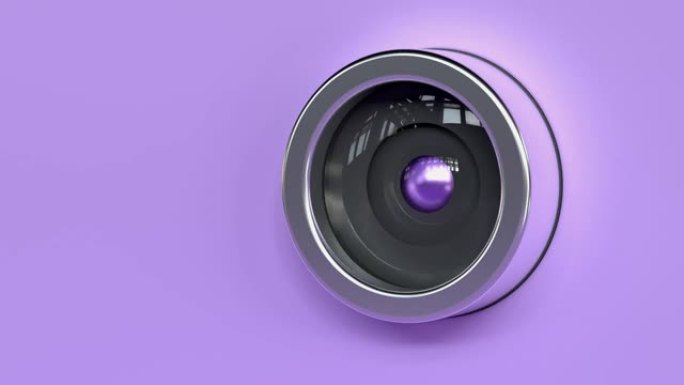 相机镜头反射最小场景3d渲染金属机身
