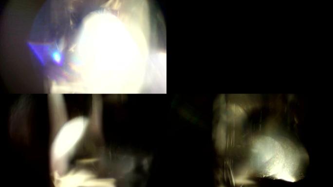 这套3个闪闪发光的旋转背景是真实的效果，而不是CGI。它们可以用作标题的背景。非常明亮，闪闪发光。