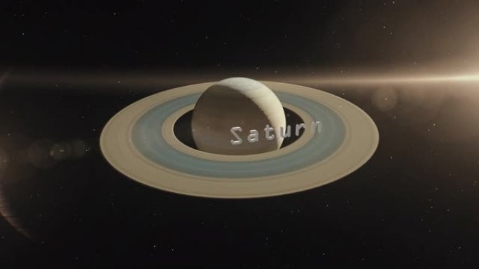 空间中的土星行星3D插图