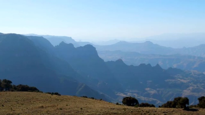 埃塞俄比亚西米恩山和悬崖的航拍画面