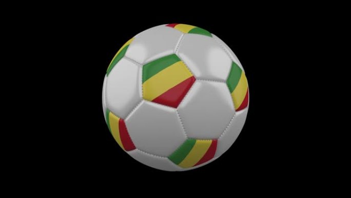 带有标志刚果的足球循环带有alpha 4k
