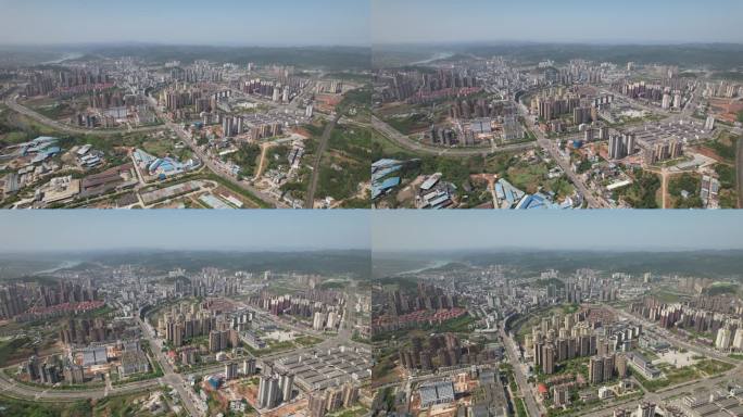 航拍蓬安县城大景丨4K丨原创实拍
