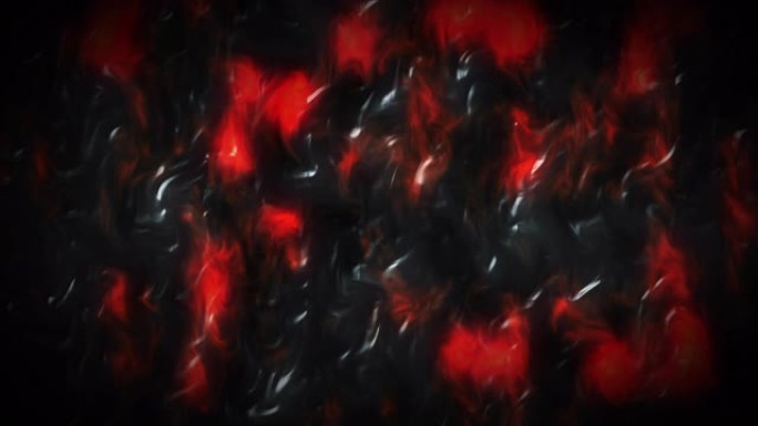 4k火山熔岩从地球地幔内发出的天然喷发的红色热液体河。熔岩流动画背景。