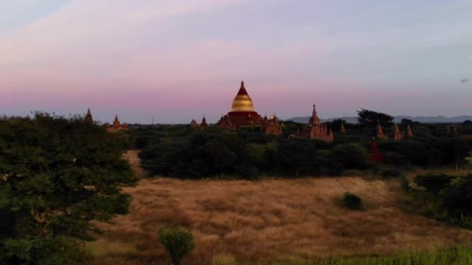 缅甸蒲甘Dhammayangyi寺鸟瞰图