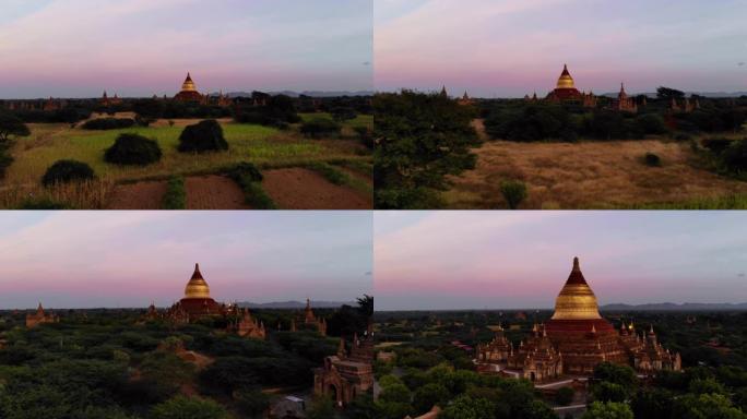 缅甸蒲甘Dhammayangyi寺鸟瞰图