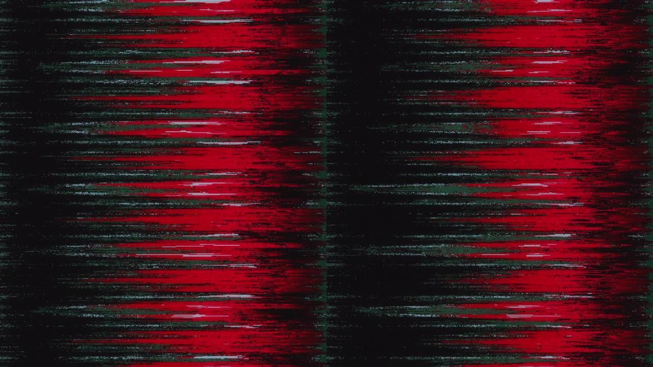 独特设计抽象数字动画像素噪声毛刺错误视频损坏