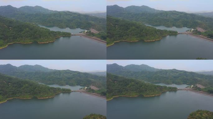 中山五桂山自然生态风景区航拍大景素材