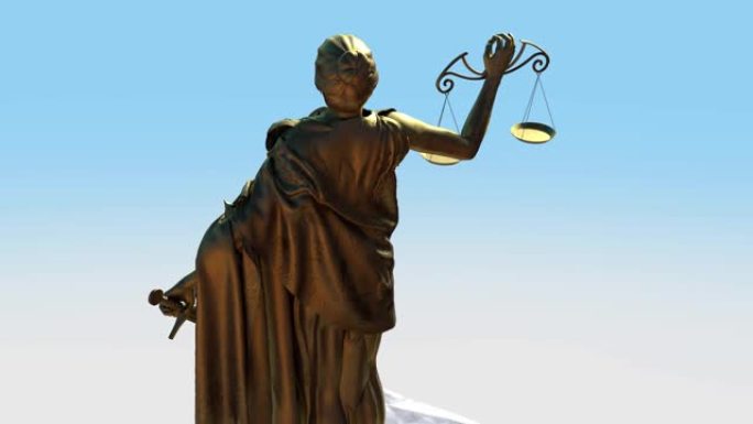 正义女神雕像3d渲染