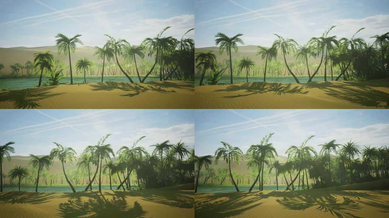 绿洲数字动画中的沙漠