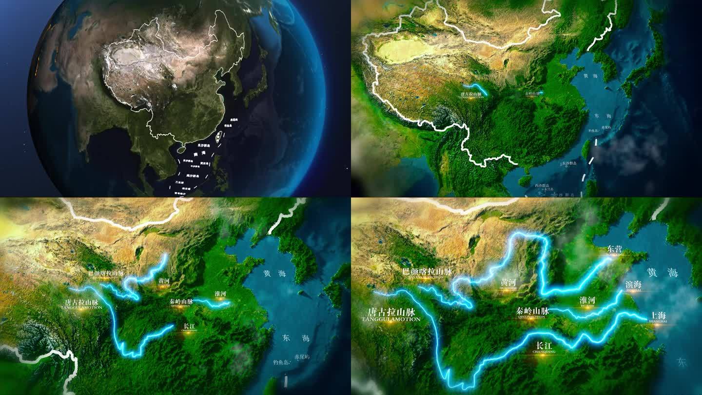 中国河流地图线路图