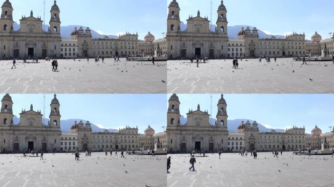 玻利瓦尔广场和哥伦比亚波哥大主教座堂