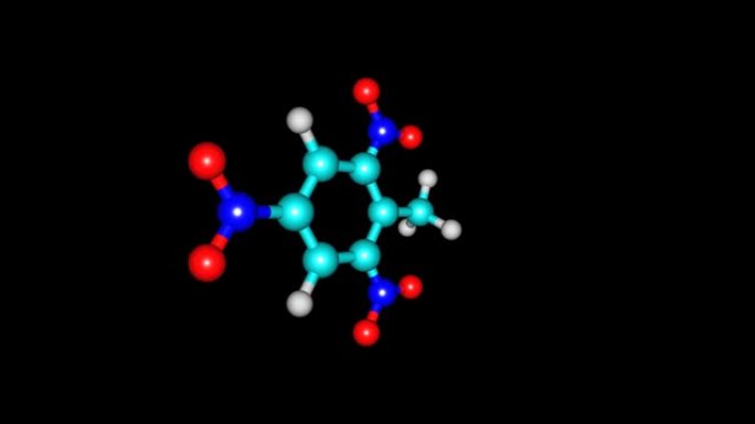 旋转TNT三硝基甲苯分子