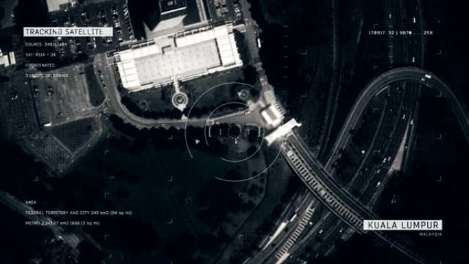 吉隆坡的卫星图像
