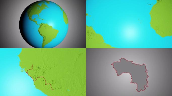 地球与几内亚的边界图形