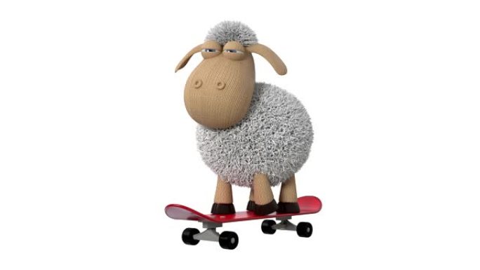 3d动画搞笑绵羊滑板