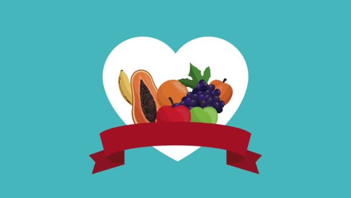 水果健康食品高清动画