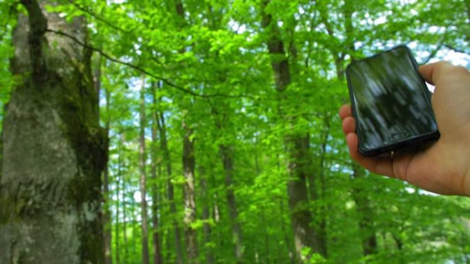 捕捉森林视点内的手机丢失信号连接
