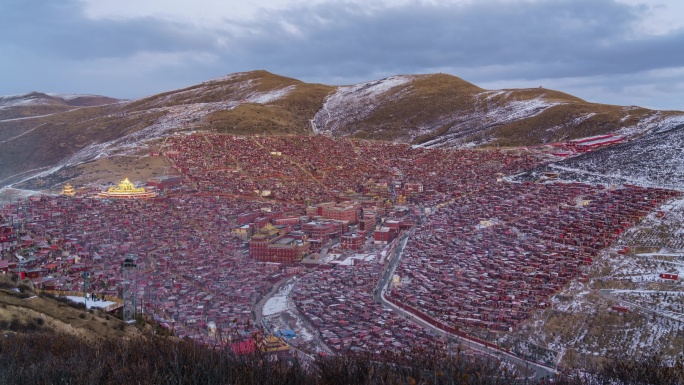 四川甘孜色达五明佛学院延时