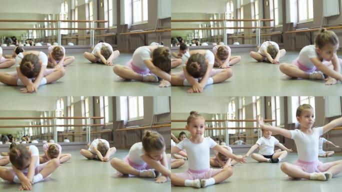芭蕾舞课前伸展