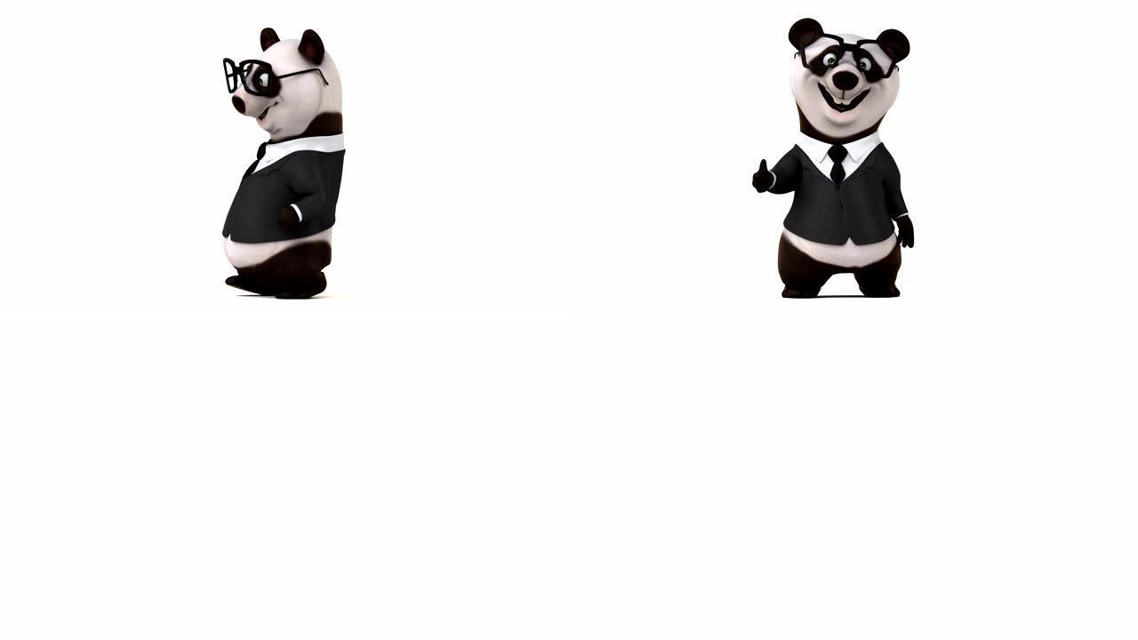 有趣的熊猫-4k动画