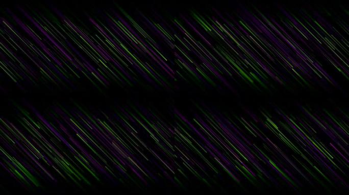 绿紫色抽象线条技术未来视频动画