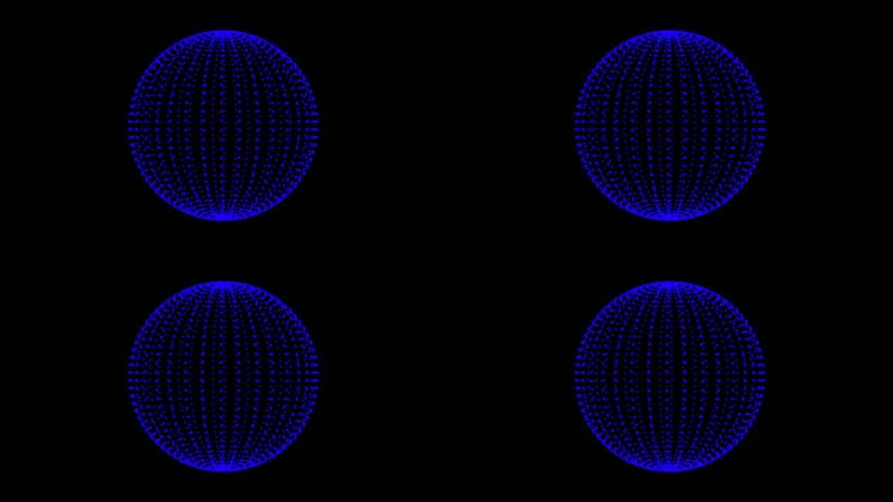 圆球点粒子设计。旋转点球，粒子。循环动画