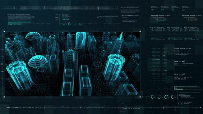 未来平视显示器全息数字城市地图