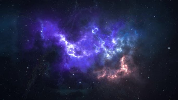 深紫色和铜抽象分形宇宙空间循环背景